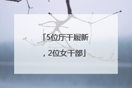 5位厅干履新，2位女干部