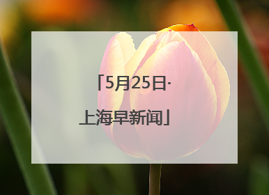 5月25日·上海早新闻