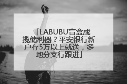 LABUBU盲盒成揽储利器？平安银行新户存5万以上就送，多地分支行跟进